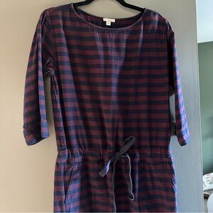GAP Navy and Burgundy Striped Dress